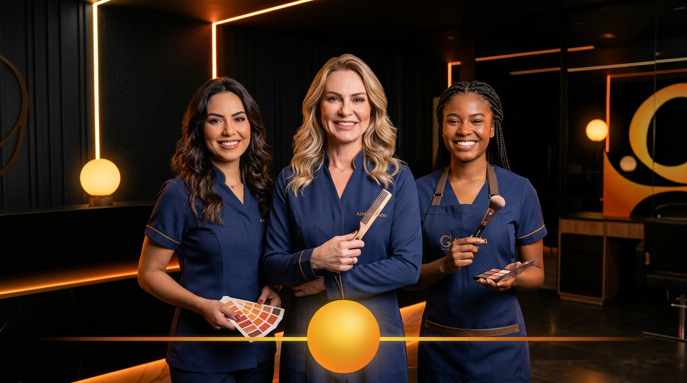 Profissionais da beleza da rede Mercado do Salão